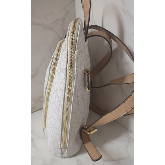 Calvin Klein White Monogram Mini Backpack main image 7